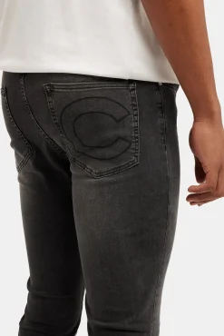 CLO-BOT-DEN Skinny Fit Jeans - Washed Black