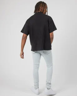 CLO-BOT-DEN Skinny Ripped Jeans - Ice Blue