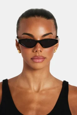 Women CLO-ACC Skinny Tortoiseshell Sunglasses - Black
