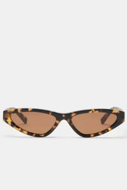 Women CLO-ACC Skinny Tortoiseshell Sunglasses - Mocha