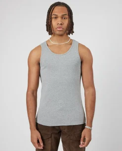 CLO-TOP-TEE Slim Ribbed Vest - Grey