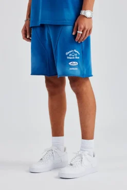 CLO-BOT Spray Washed Jersey Short - Blue