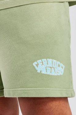 CLO-BOT Spray Washed Paraiso Jersey Short - Washed Green