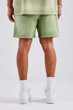 CLO-BOT Spray Washed Paraiso Jersey Short - Washed Green