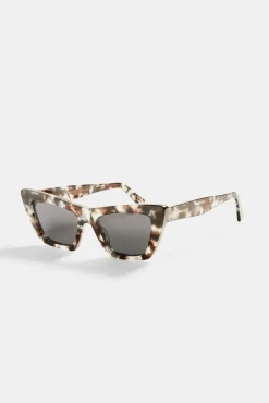 Women CLO-ACC Square Cat Eye Acetate Frame Sunglasses - Multi