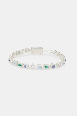 JWL-BRA Star Motif & Multi Gemstone Bracelet - 6mm