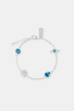 JWL-BRA Star Motif Gemstone Rolo Bracelet - 10mm