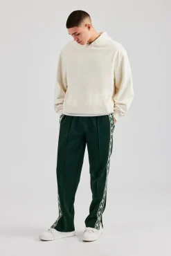 CLO-BOT-TRO Taping Split Hem Track Pant - Forest Green