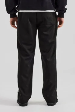 CLO-BOT-TRO Taping Split Hem Track Pant - Black
