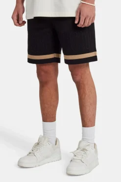 CLO-BOT Text Panelled Shorts - Taupe