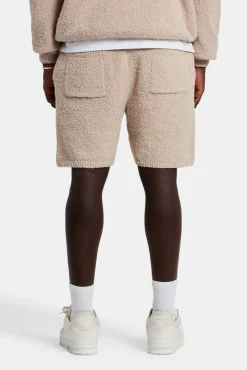CLO-BOT-KTW Textured Knitted Short - Beige