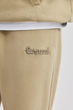 CLO-BOT-TRO Tonal Split Hem Jogger - Taupe