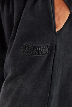 Women CLO-SET Washed Boxy Fit Zip Through Tracksuit - Black