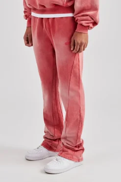 CLO-BOT-TRO Washed Flared Drawcord Jogger - Washed Red