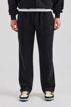 CLO-BOT-TRO Washed Straight Leg Jogger - Black