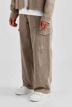 CLO-BOT-TRO Washed Twill Trouser - Brown