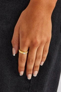 Women JWL-RNG White Panel Cz Band Ring - 5mm