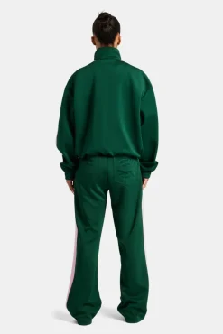 Women CLO-SET Womens Contrast Panel Tracksuit - Green