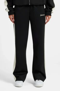 Women CLO-BOT-TRO Womens Contrast Panel Track Pant - Black