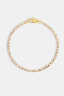 Women JWL-BRA Womens Micro Tennis Bracelet - Gold