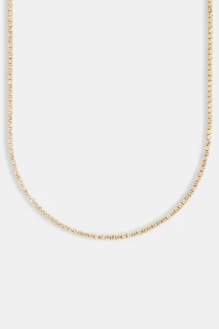 Women JWL-CHN Womens 2.5mm Micro Tennis Chain - Gold