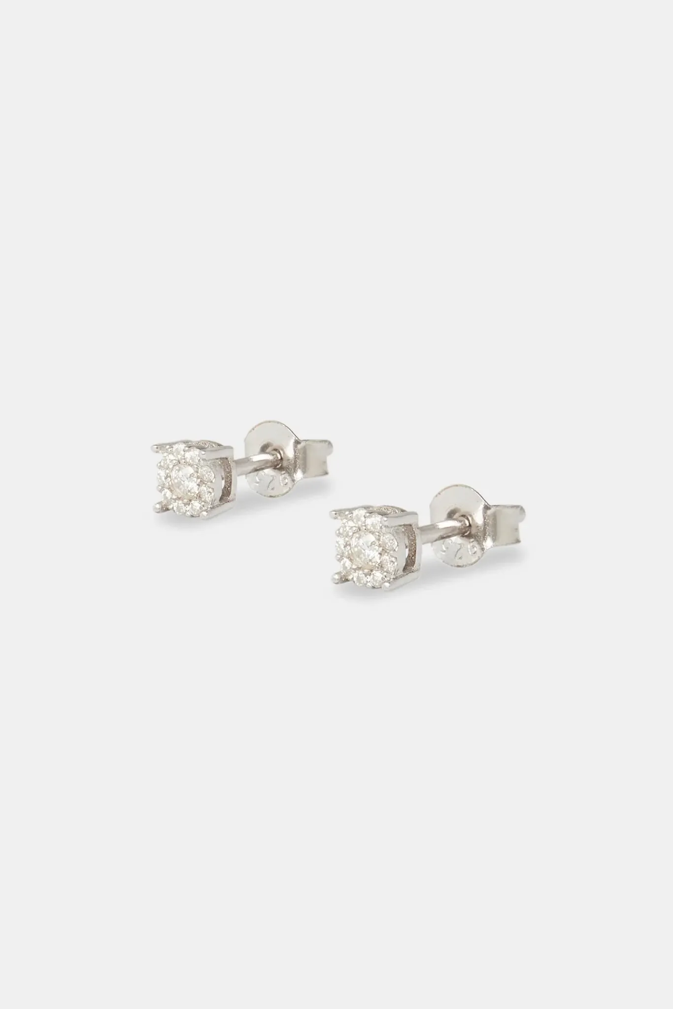 Women JWL-EAR Womens Moissanite Cluster Stud Earrings - 4.5mm
