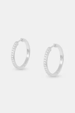 Women JWL-EAR Women's Moissanite Hoop Earrings - 25mm
