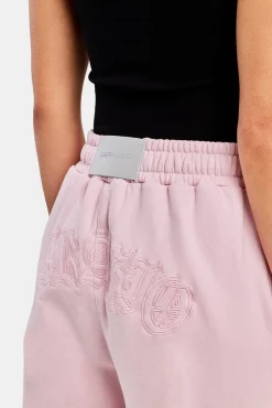 Women CLO-BOT-TRO Womens Paraiso Embroidered Joggers  - Pink