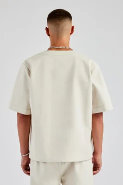 CLO-TOP-SHIR Woven Embroidered Baseball Shirt