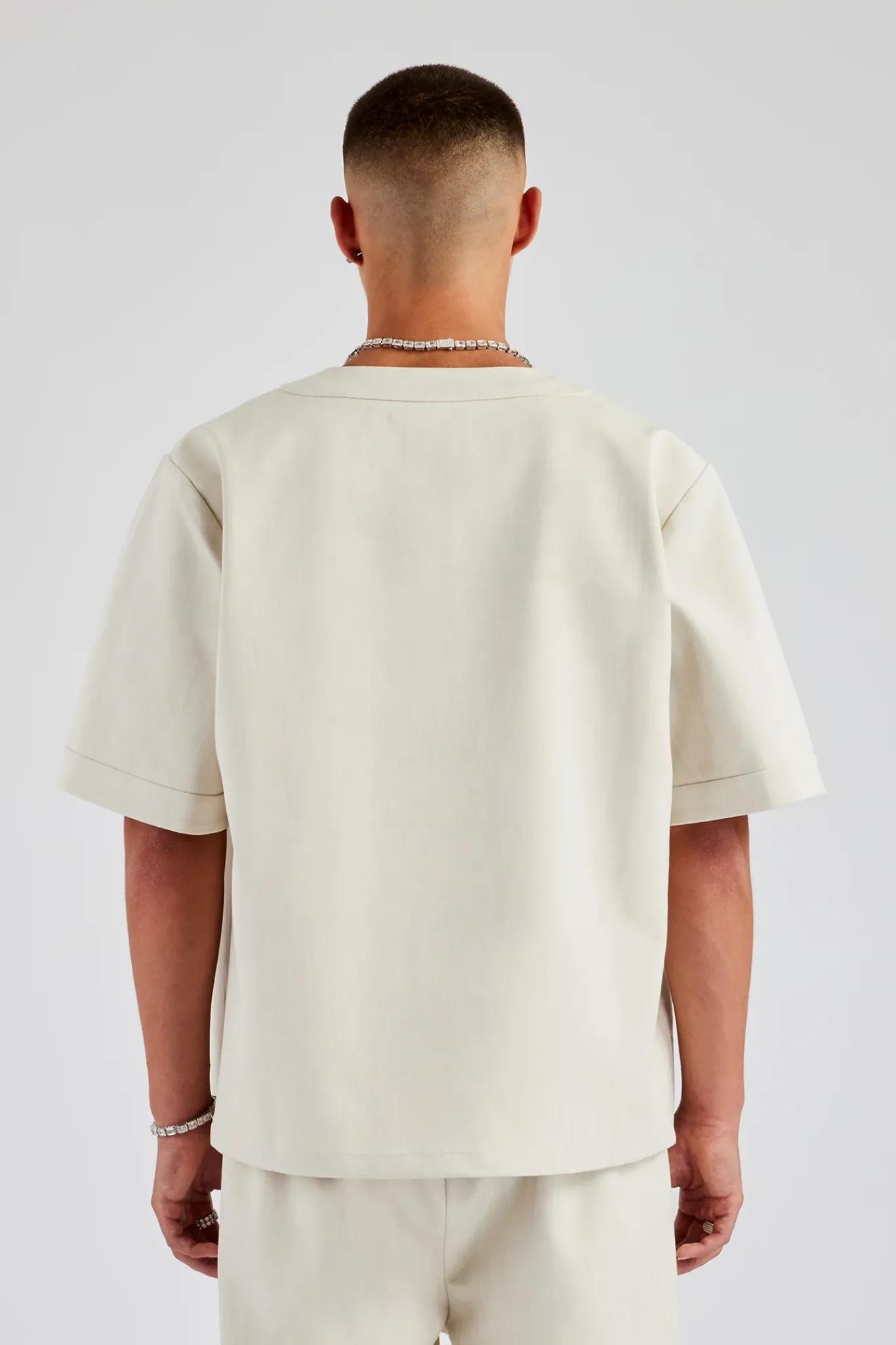 CLO-TOP-SHIR Woven Embroidered Baseball Shirt